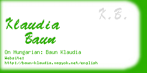 klaudia baun business card